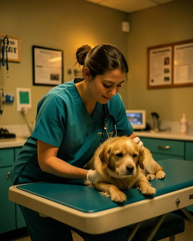 Un veterinario durante una videochiamata